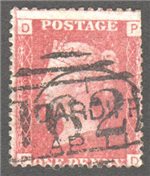 Great Britain Scott 33 Used Plate 99 - PD